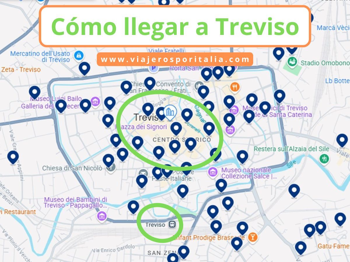 Como llegar a Treviso en tren, avión, coche, autobús y excursión