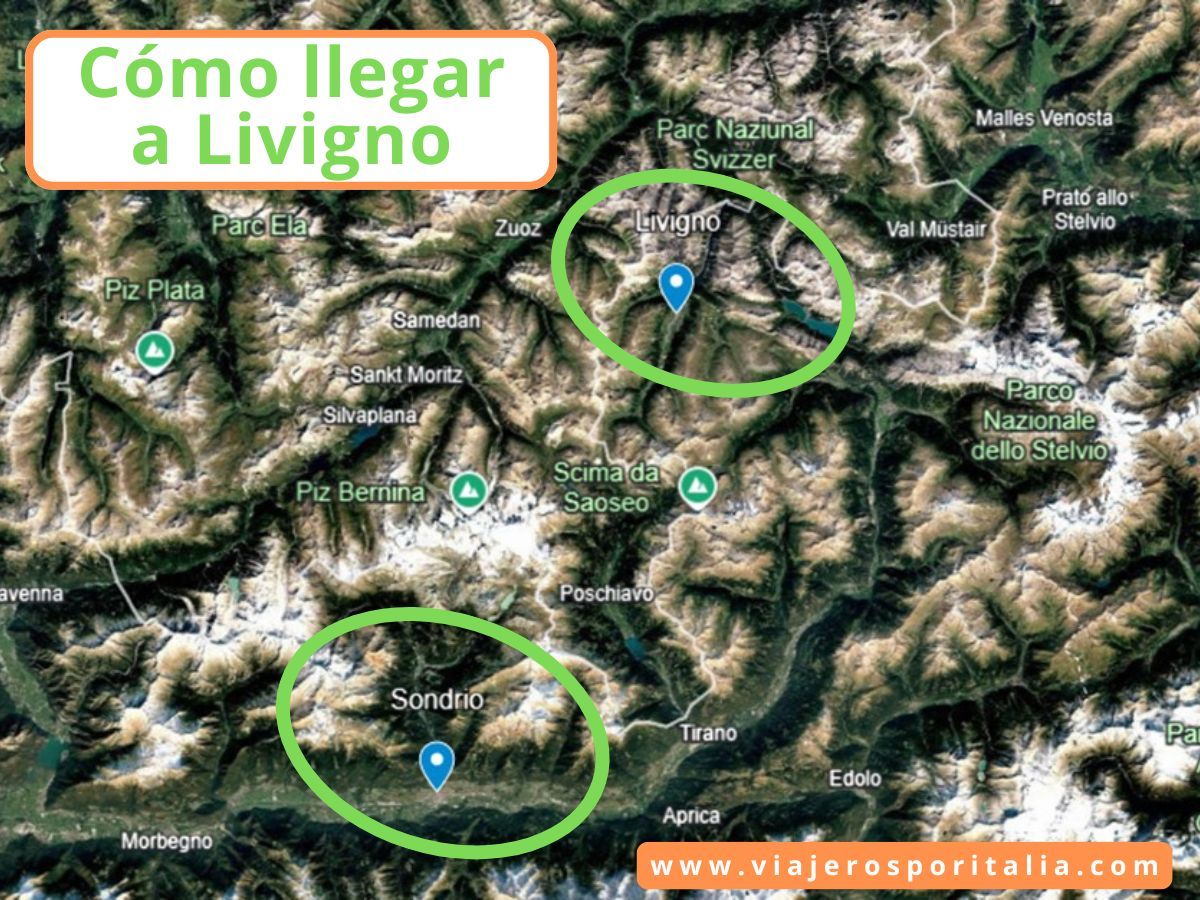 Cómo llegar a Livigno en coche, avión, autobús, tren