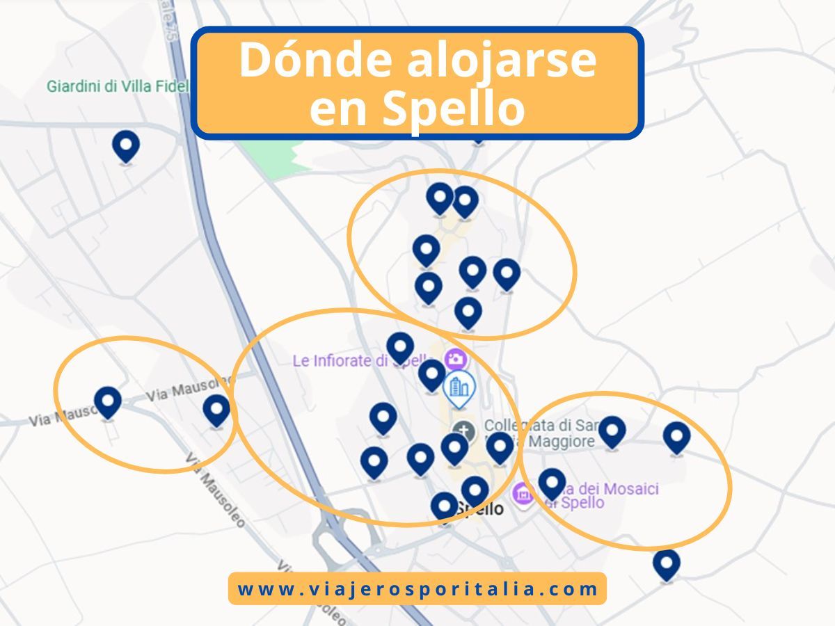 Dónde alojarse en Spello (Umbría): Zonas y Hoteles