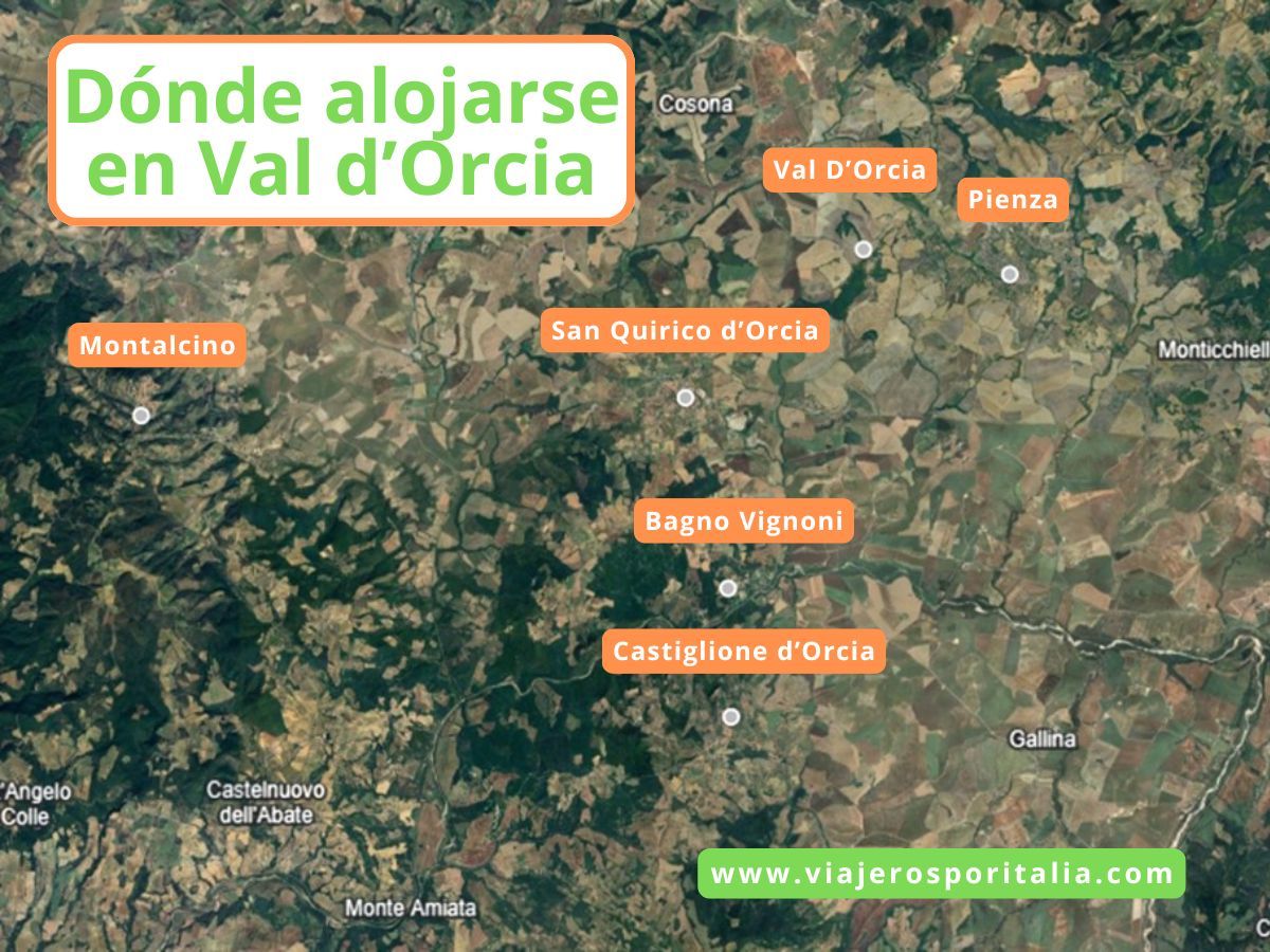 Dónde alojarse en Val d’Orcia Toscana, Pueblos y Hoteles
