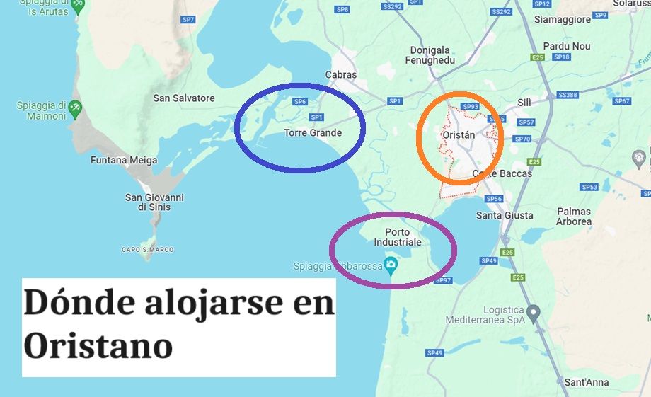 Dónde alojarse en Oristano (Cerdeña) Zonas y Hoteles