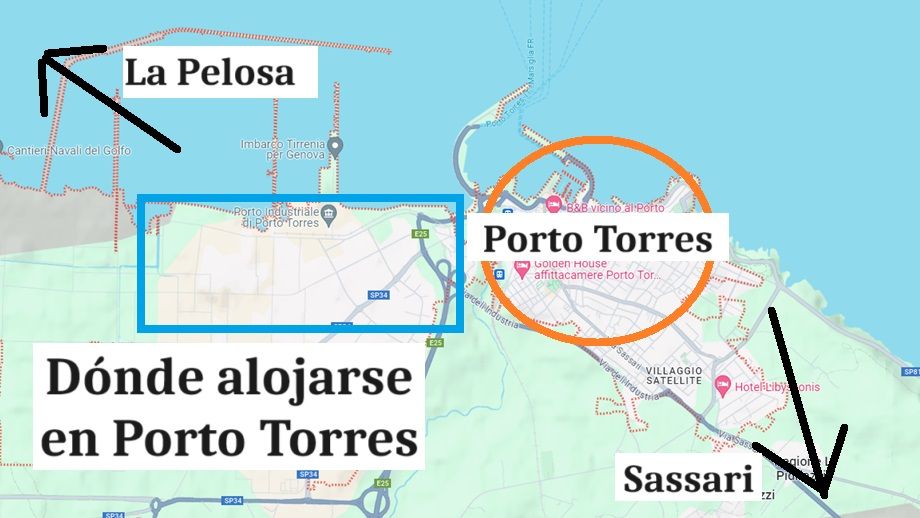 Dónde alojarse en Porto Torres (Cerdeña) Zonas y Hoteles